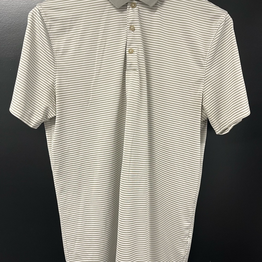 Nike Gray and White Polo Shirt Performance Fit
